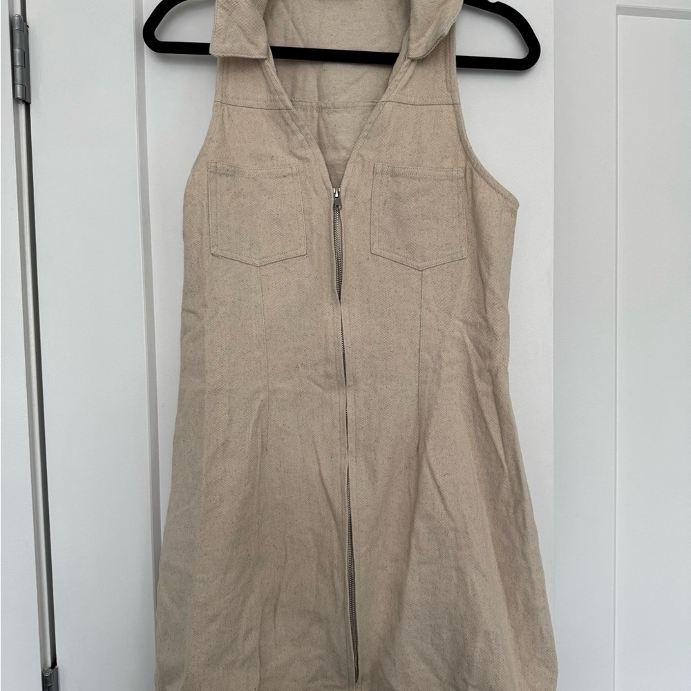 Sleeveless Zip-Up Dress